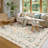  Floral Washable Rugs Non-Slip Ultra-Thin Soft Area Rug Vintage Botanical Print Carpet-1052642683