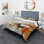 Ensemble de housse de couette fractal orange et noir - Impressions fractales - Polyester