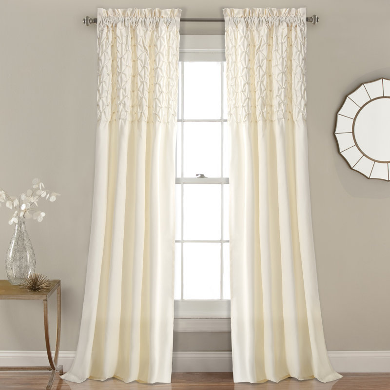 Panneaux de rideaux semi-transparents avec passe-tringle Bayview, Ivoire, l 54 po x L 84 po