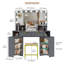 Dressing Table with Motion Sensor 3-colour lighting, Charging Socket and Stool-2035891663