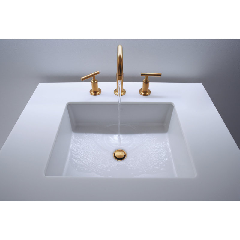 Purist Widespread Faucet, Vibrant Brushed Moderne Brass