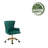 Anzly Velvet Wingback Office Chair with Gold Chrome Base-2024574263