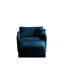 Chaise d'appoint bleue avec repose-pieds et salon - Chenille moderne et confortable