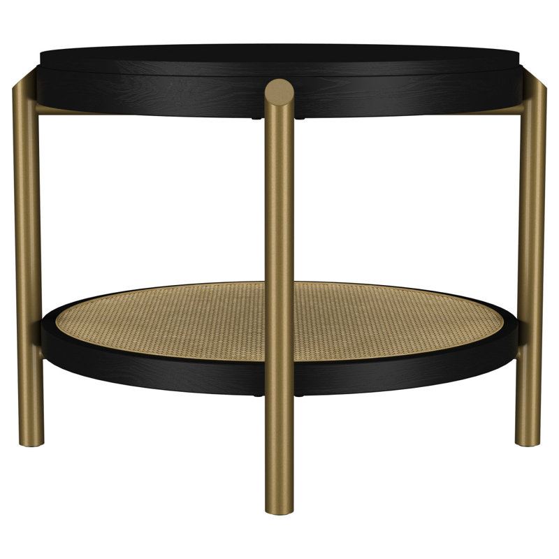 Benson Black Round End Table