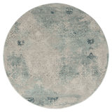Tedesco Abstract Area Rug in Ivory/Blue