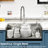 36"X22" Stainless Steel Overmount Sink, Single Bowl, Scratch- Surface, With Drainage Basket And Roll-Out Kitchen Sink 36X22, Overmount, Colander Cutting Board, Enhances Workflow
