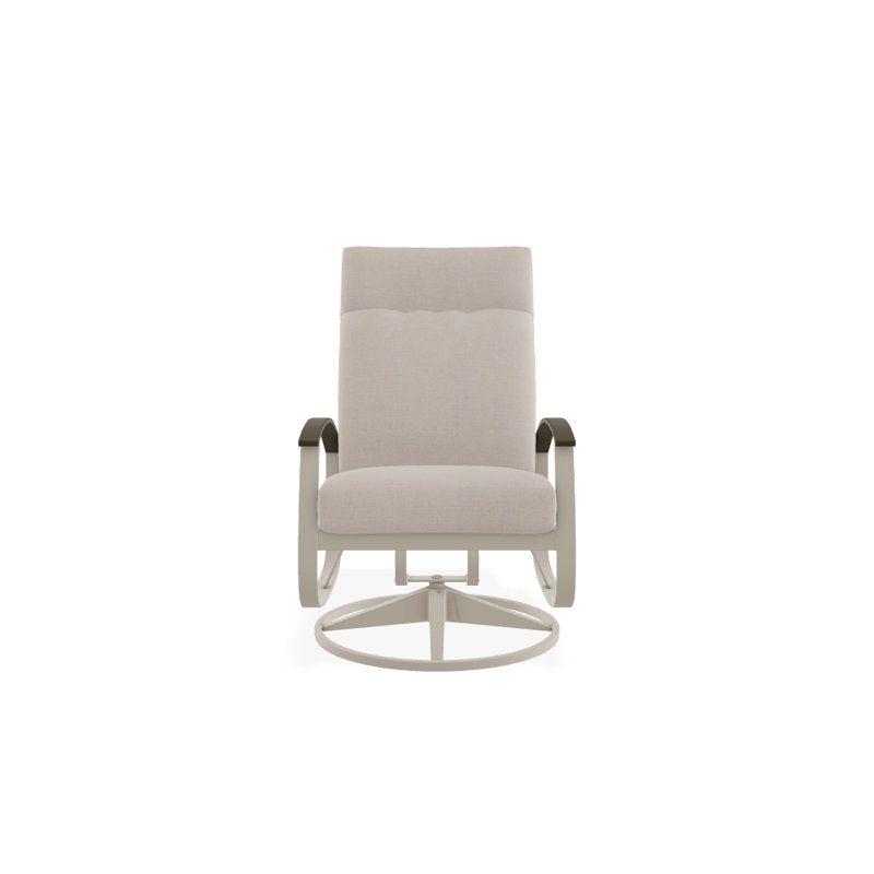 Belle Isle Outdoor Rocker Chair, Canvas Sapphire Blue Sunbrella, Beachwood P40, Textured Black