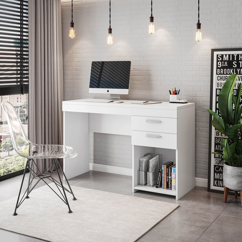 Poste de travail avec rangement Techni Mobile, Blanc