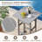 3-Piece Patio HDPE Bar Set Armchairs with Square High-Top Table Footrest Backrest -1824408891