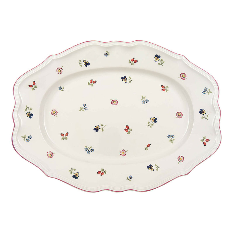 Villeroy & Boch Petite Fleur Platter, 1.6" H x 16.7" W x 11.5" L