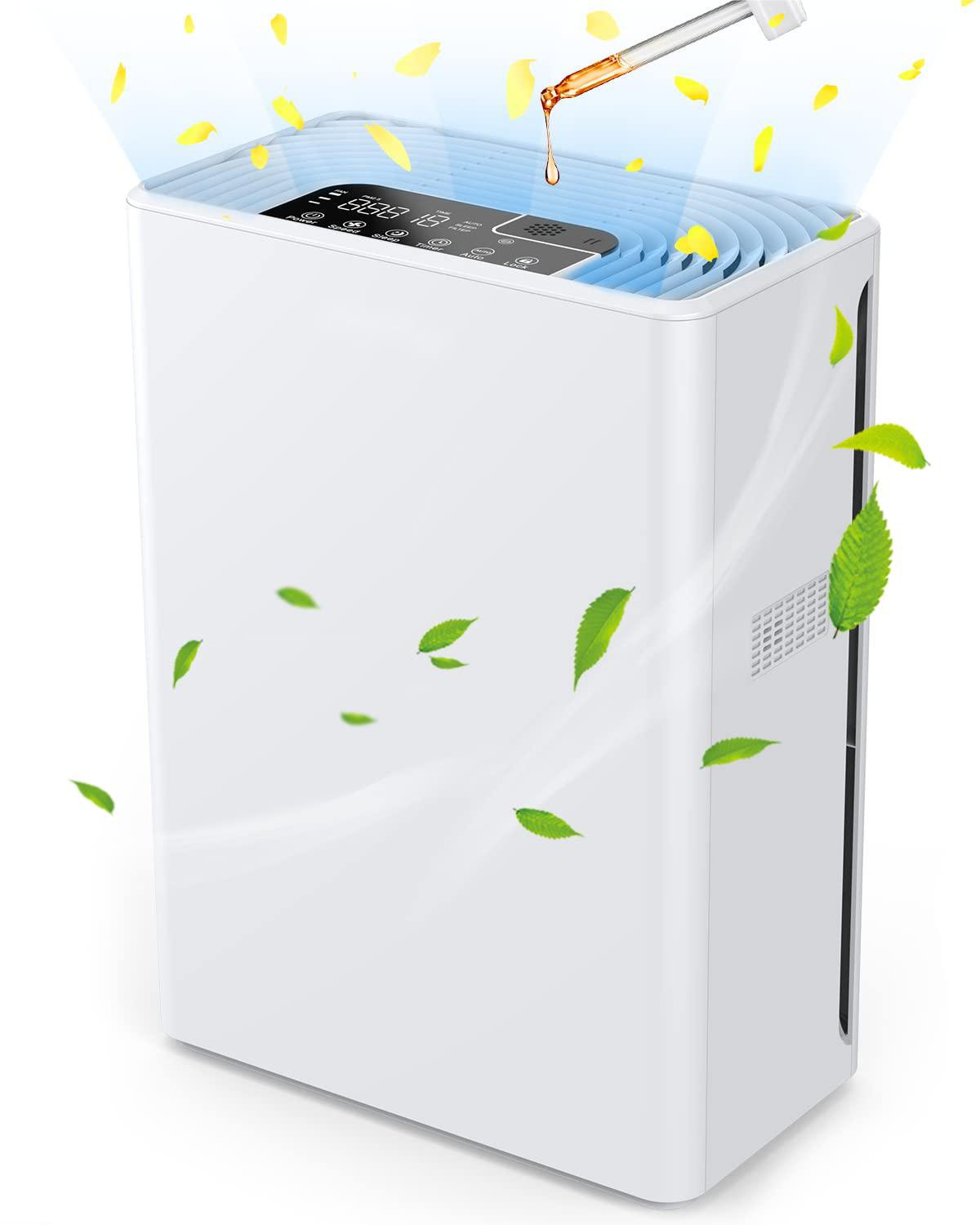 ColorLife Tabletop Air Purifier with True HEPA Filter for 130 Cubic