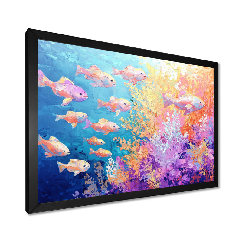 Coral Reef Fish Paradise VII - décoration murale corail, H 12 po x l 20 po, Reproduction encadrée d'une seule photo sans pass
