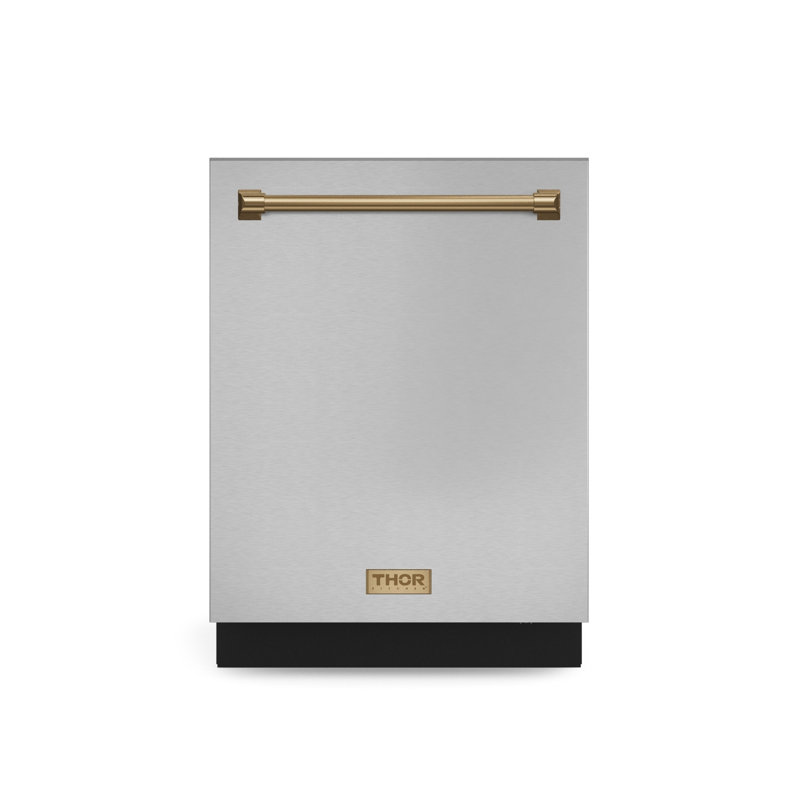 Lave-vaisselle Thor Kitchen de 24 po en acier inoxydable et bronze Gordon Ramsay Series, Poignée en bronze
