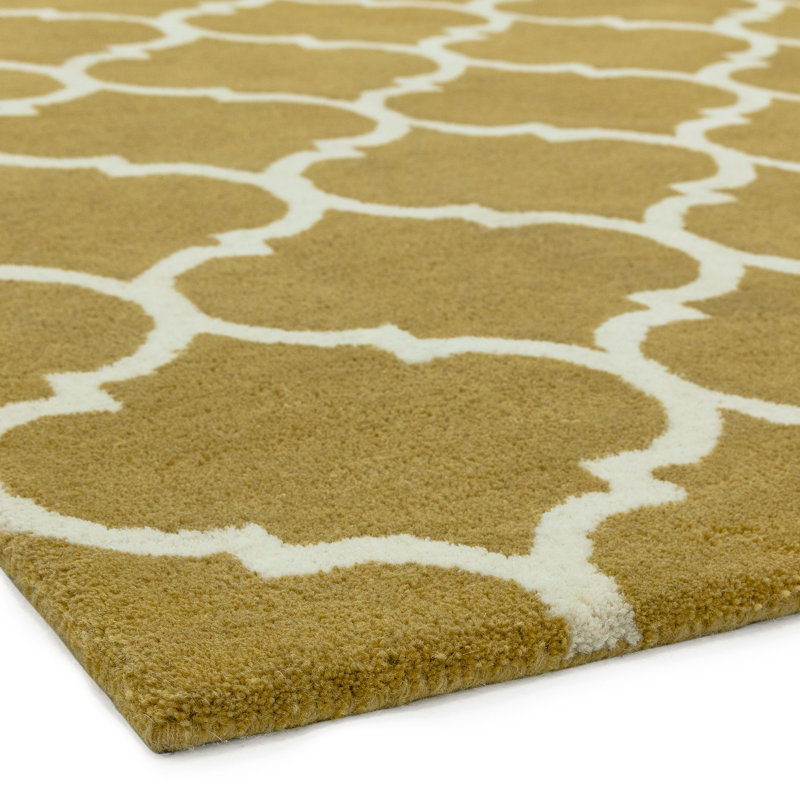 Reina Geometric Wool Hand Woven Area Rug, Rectangle 80 x 150cm