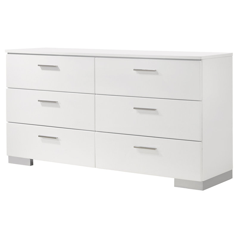 Clapp 63'' W 6-Drawer Manufactured Wood Dresser