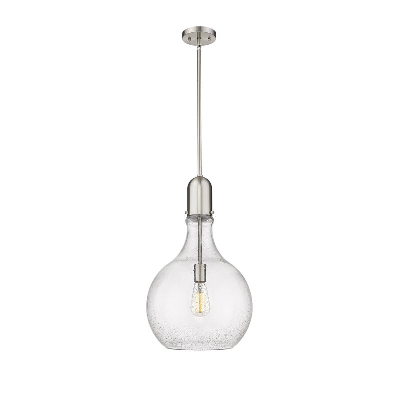 Luminaire suspendu à globe unique à 1 lumière, Ampoule non incluse, H 55,75 po x l 13,75 po x P 13,75 po