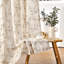 Semi Sheer Linen Blend French Floral Printed Rod Pocket Curtain Pair-1300493674-1281968749
