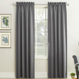 Ridgemont Vertical Stripe Blackout Rod Pocket Curtain Panel