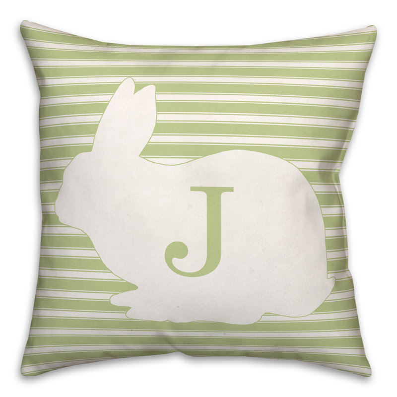 Striped Reversible Throw Pillow, J