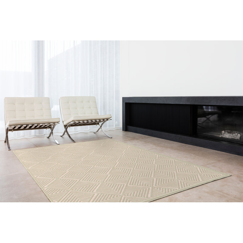 Mclellan Geometric Viscose Area Rug, Rectangle 120 x 170cm