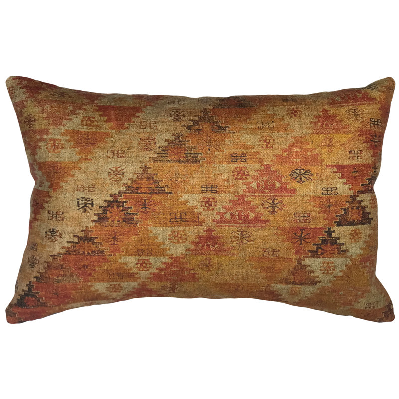 Geometric Linen Reversible Throw Pillow