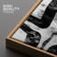 Art mural IDÉE4WALL, impression sur toile encadrée d'inspiration tribale, formes abstraites, illustrations d'art moderne noir et blanc bohémien pour le salon, la chambre à coucher, le bureau - BLANC 16 po x 24 po-62860268-62860270