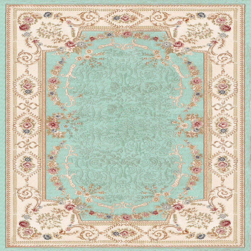 Stylish Woven Carpet, 4 x 6 Feet, 100% Polyester | Antibacterial, 3D Digital Printing, Non-Slip PVC Felt Dot Underside | Machine Washable, 0.4 in Pile Height, Perfect for Living Room & Bedroom Decor