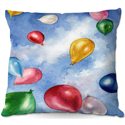 Couch Balloons in Flight Throw Pillow