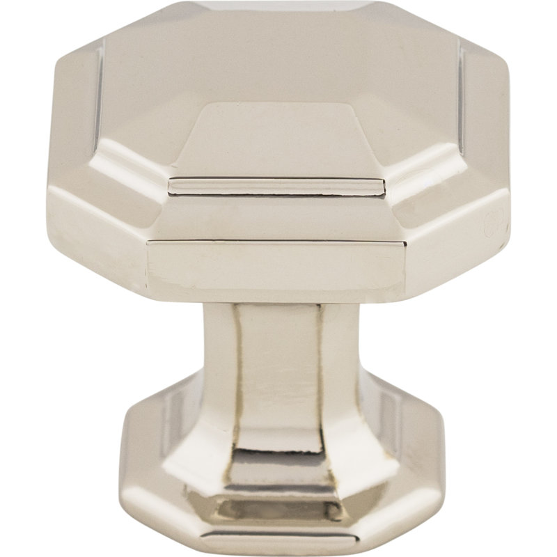 Emerald 1 1/8" Diameter Round Knob, Polished Nickel