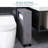 6.25" X 20.5" X 28.25" Wood Rolling Narrow Bathroom Side Storage Cabinet - Gray