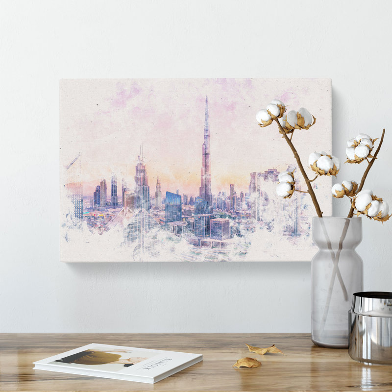 Dubai Skyline - Wrapped Canvas, 60cm H x 91cm W x 3cm D