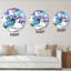 Horloge murale à motif floral lavande violette-486607862