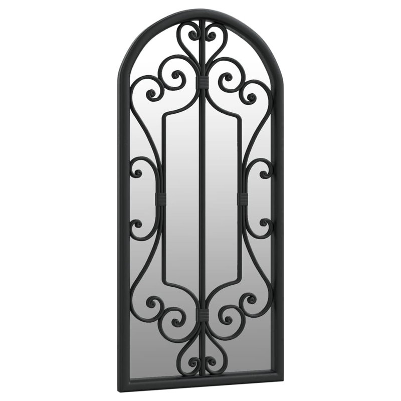 Abdourahman Metal Flat Wall Mirror, Black, 70cm H x 30cm W