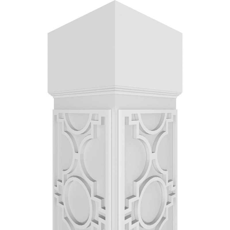 Gypse carré non effilé avec colonne standard standard et base standard, H 120 po x l 11,625 po x P 11,625 po