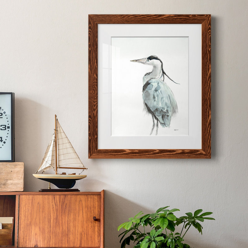Heron Ii - reproduction de cadre photo sur papier, Érable, H 24 po x l 18 po x P 1,5 po