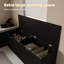 Banc de coin-repas Kitchen Kitchen, banc de coin en bois sans dossier avec siège à coussin, banc de salle à manger en L avec espace de rangement caché-857941204