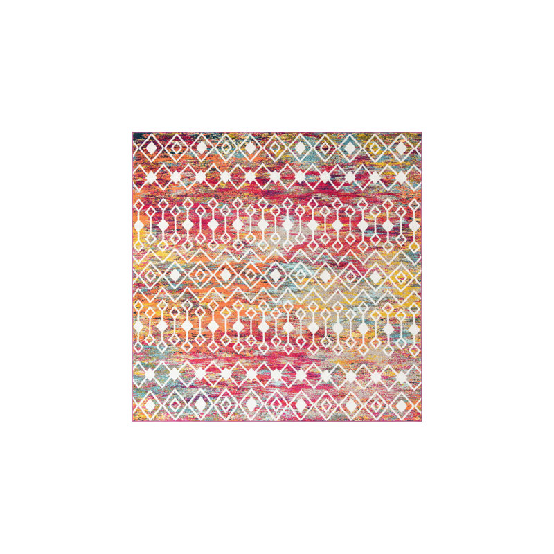 Somerville Geometric Indoor Rug, Square 10', Multi