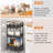 3‑Tier Plastic Utility Rolling Cart with Hanging Cups, Handles and Lockable Wheels