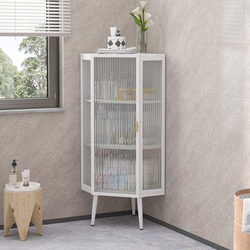 Lorreen Bathroom Cabinet, White, 43.3" H x 22.25" W x 16.54" D