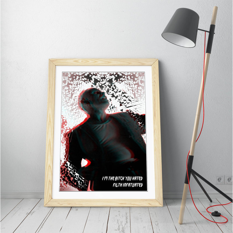 The Prodigy Keith Flint - Single Picture Frame Print on Canvas, 89cm H x 64cm W, White