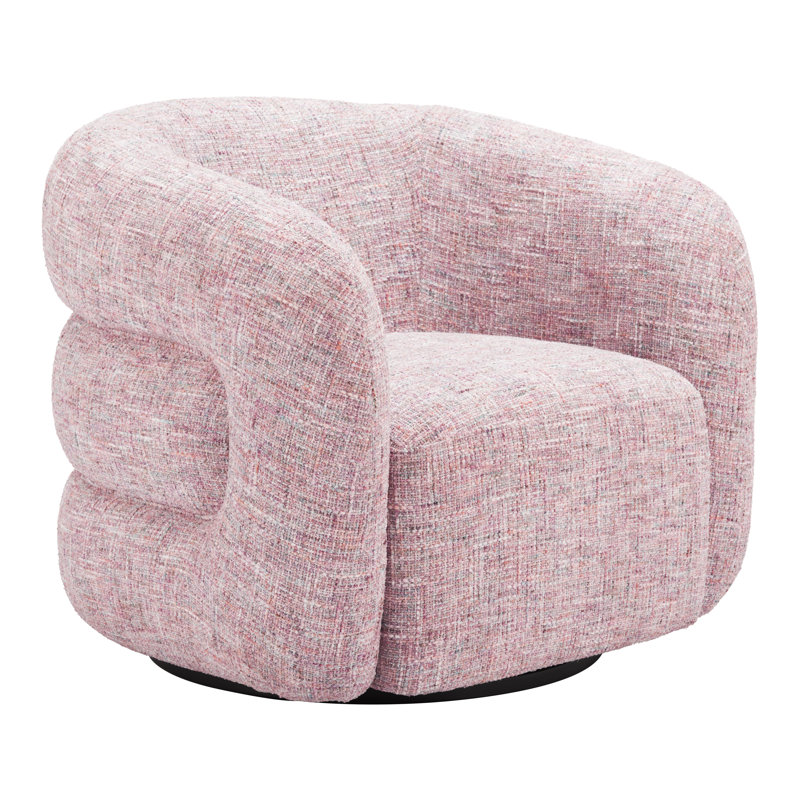 Chaise pivotante raffiner Tweed rose