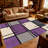 Purple Grid carpet-easy to clean, machine-washable, soft and comfortable; suitable for door mats, kitchens, living rooms, bedrooms, corridors, and laundry areas. Easy to clean, durable carpet for home decoration.-2054220732