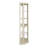 Lighted Corner Curio Cabinet - Elegant Glass Display Case For Living Room & Bar Storage - For Antique Collections & Wine - Includes Built-In Lighting - White-838178188