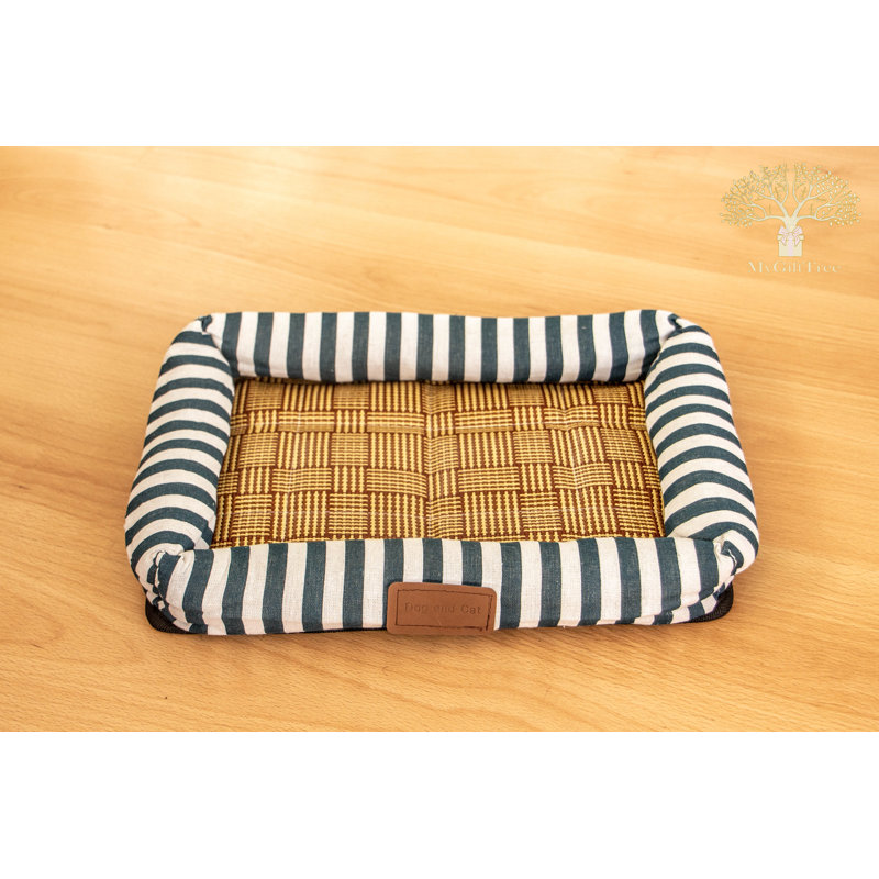 Striped Cotton Pet Bed, 30cm H x 40cm W