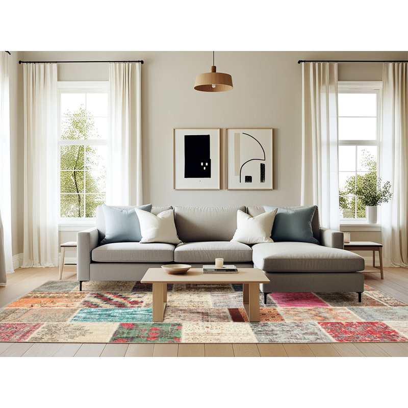 Patchwork Indoor Rug, Rectangle 6' x 9'