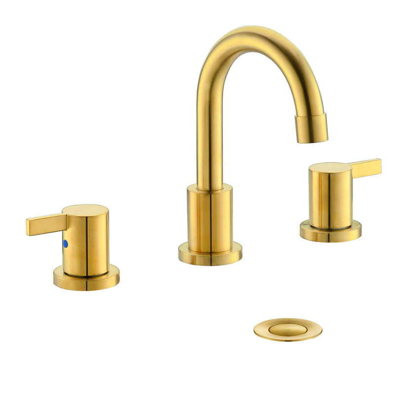 Widespread 2-handle Bathroom Faucet with Drain Assembly