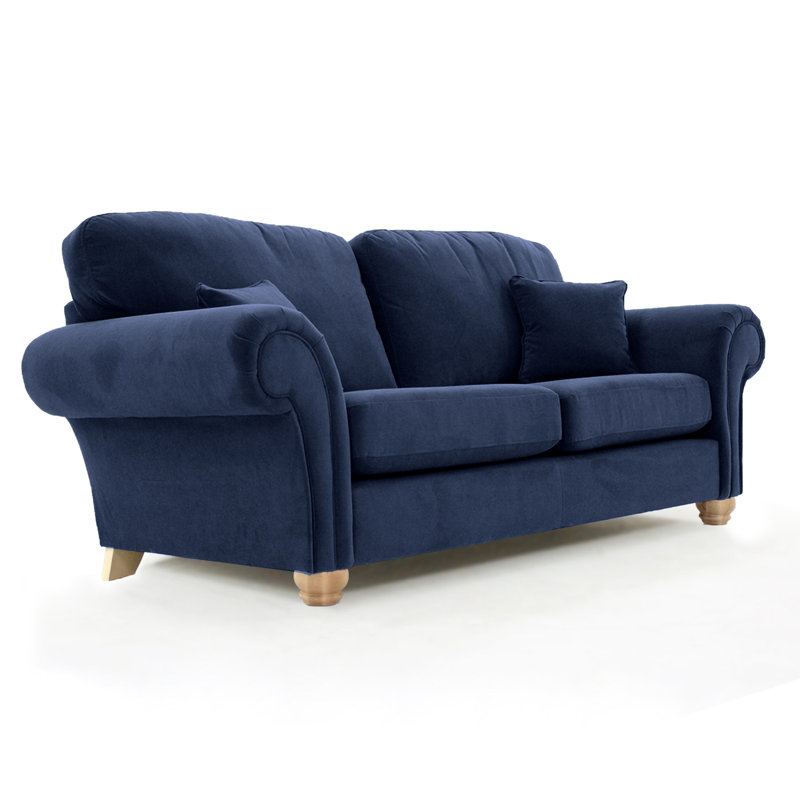 Foreston 2 Seater Velvet Sofa, Navy