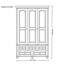 Armoire moderne, simple et luxueuse gris clair