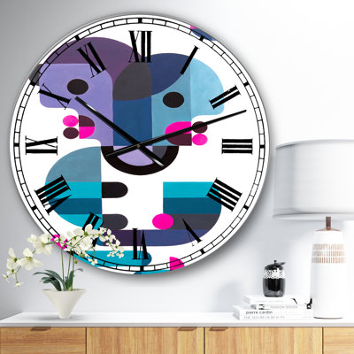 Out of Focus - Horloge murale Mid-Century surdimensionnée