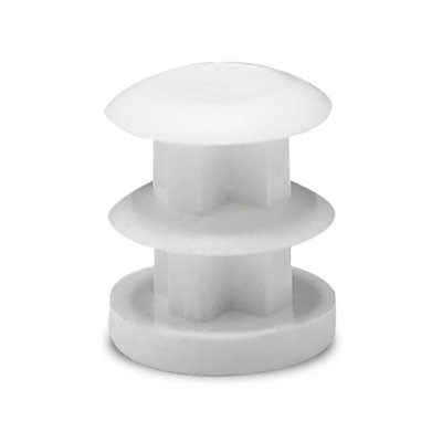 Embout rond en plastique pour tubes Outwater (8 pièces) | Bouchon de tube de 1/2 po de diamètre / Glissière de chaise / Protecteur de plancher / Fermeture de tube / Bouchon de trou de tube / Bouchon de tuyau | Convient aux tubes de calibre multiple | Blanc texturé | Robuste